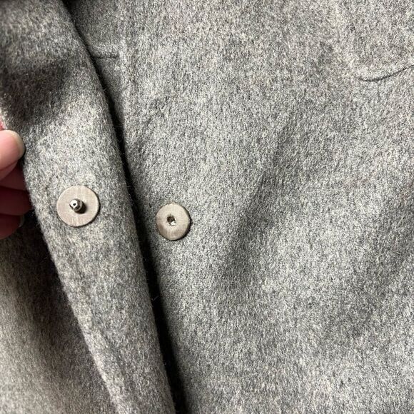 Vintage SCHUMACHER Grey Wool Crop Jacket Womens Sz M - Picture 7 of 10